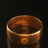 18k Yellow Gold 4.3g Vintage Solid Polished 6.5mm Band Ring Size 6.5