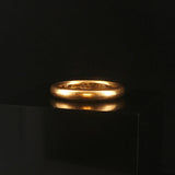 Antique 18k Yellow Gold 5.3g Vintage Solid Polished 3.5mm Band Ring Size 7.5