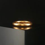 Antique 18k Yellow Gold 5.3g Vintage Solid Polished 3.5mm Band Ring Size 7.5