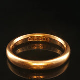 Antique 18k Yellow Gold 5.3g Vintage Solid Polished 3.5mm Band Ring Size 7.5