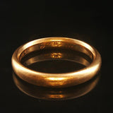 Antique 18k Yellow Gold 5.3g Vintage Solid Polished 3.5mm Band Ring Size 7.5