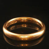 Antique 18k Yellow Gold 5.3g Vintage Solid Polished 3.5mm Band Ring Size 7.5
