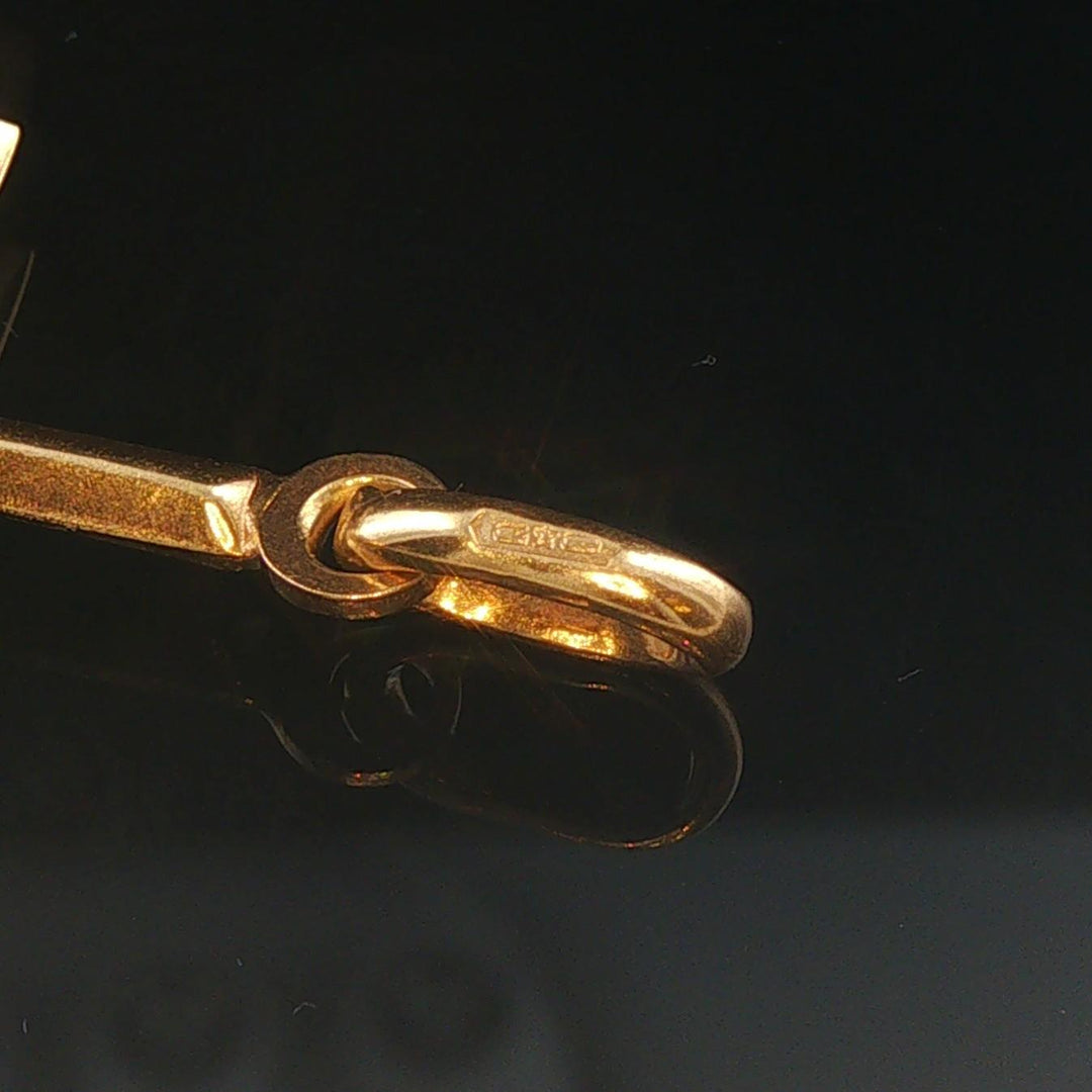 18k Yellow Gold 2.4g Vintage Cross Crucifix Pendant 1.5"