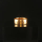 18k Yellow Gold 6.7g Vintage Solid Hammered 6.5mm Band Ring Size 5.5