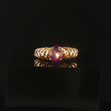 14k Yellow Gold and 1ct Oval Amethyst Ladies Ring Size 9.25