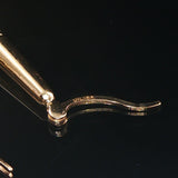 18k Yellow Gold 3g Squared Ribbed Hoop Earrings 1"