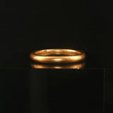 18k Yellow Gold 5.7g Vintage Solid Polished 3mm Men's Band Ring Size 10