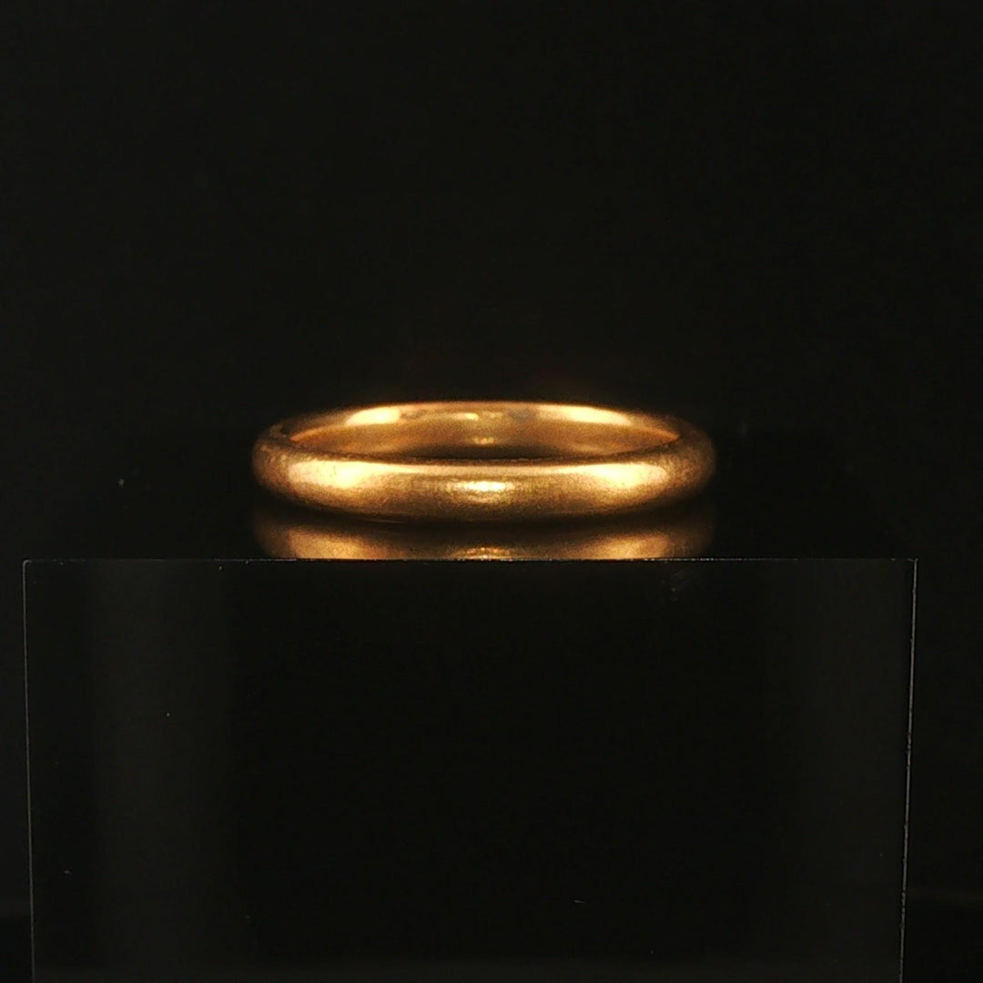 18k Yellow Gold 5.7g Vintage Solid Polished 3mm Men's Band Ring Size 10
