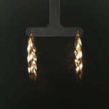 14k Yellow Gold 4.9g Twisted Spiral Hoop Earrings 1.5"