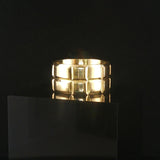 18k Yellow Gold 16.4g Solid Heavy 11mm Square Design Band Ring Size 9