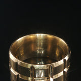 18k Yellow Gold 16.4g Solid Heavy 11mm Square Design Band Ring Size 9