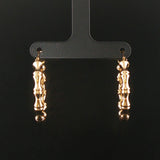 14k Yellow Gold 2.3g Polished Fancy Hoop Earrings 1.25"