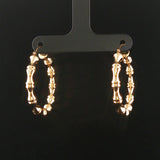 14k Yellow Gold 2.3g Polished Fancy Hoop Earrings 1.25"