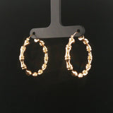 14k Yellow Gold 2.3g Polished Fancy Hoop Earrings 1.25"
