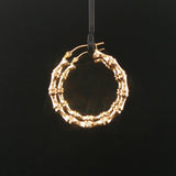 14k Yellow Gold 2.3g Polished Fancy Hoop Earrings 1.25"