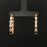 14k Yellow Gold 2.3g Polished Fancy Hoop Earrings 1.25"