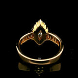 18k Yellow Gold and Diamond Ladies Fancy Ring Size 5