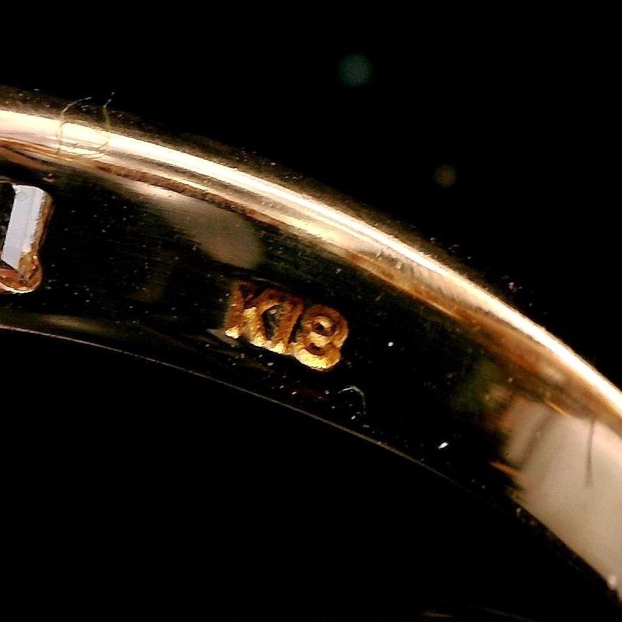 18k Yellow Gold and Diamond Ladies Fancy Ring Size 5