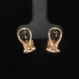 18k Yellow Gold Emerald and Diamond Ladies Earrings