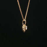 18k Yellow Gold and 0.61cttw Diamond Heart Pendant Necklace 20"