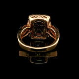 LeVian 14k Strawberry Gold 3ct Mint Julep Quartz and Diamond Ring Size 5.75