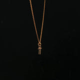 Tiffany & Co. 18k Yellow Gold and Diamond Mini Metro Cross Pendant Necklace 16"