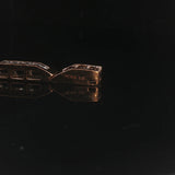 14k Rose Gold and 5cttw Champagne and White Diamond Bar Link Bracelet 6.5"