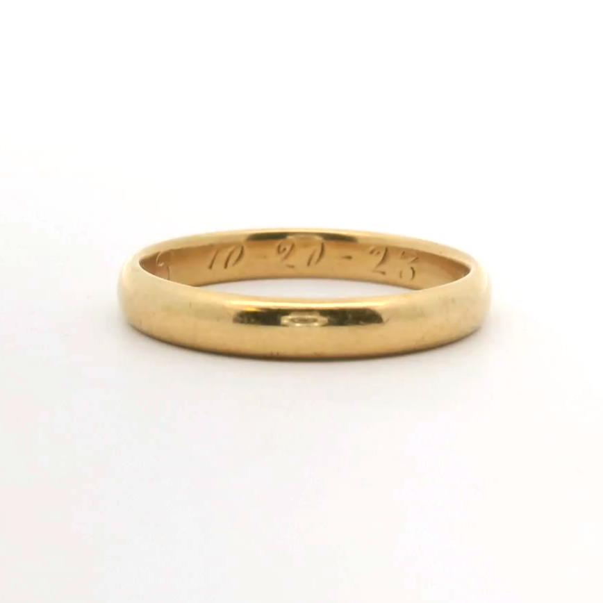 Antique 18k Yellow Gold 1923 3mm Band Ring Size 9 – Joseph Robert 