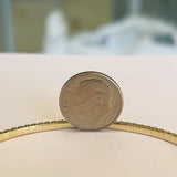 Brand New 14k Yellow Gold and 1.40cttw Diamond Bangle Bracelet 7"