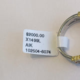 Brand New 14k Tri Tone Yellow White Rose Gold and Diamond Multi Band Ring Size 7