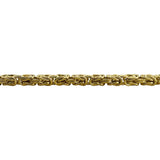 Brand New 14k Yellow Gold Ladies Squared Byzantine Link Bracelet Italy 7.5"