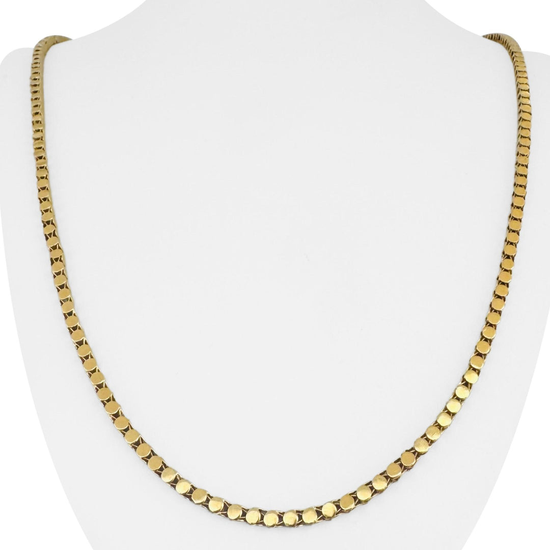 19k Portuguese Yellow Gold 27.6g Fancy Link Necklace 28"