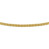 22k Yellow Gold 8.8g Thin Ladies 2mm Beaded Box Link Chain Necklace 20"