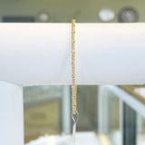 Brand New 14k Yellow Gold and Diamond Bangle Bracelet 6.5"