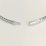 Brand New 14k White Gold and 1.40cttw Diamond Bangle Bracelet 7"