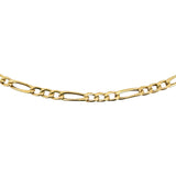 18k Yellow Gold 6g Hollow Light 3.5mm Figaro Link Chain Necklace 20"