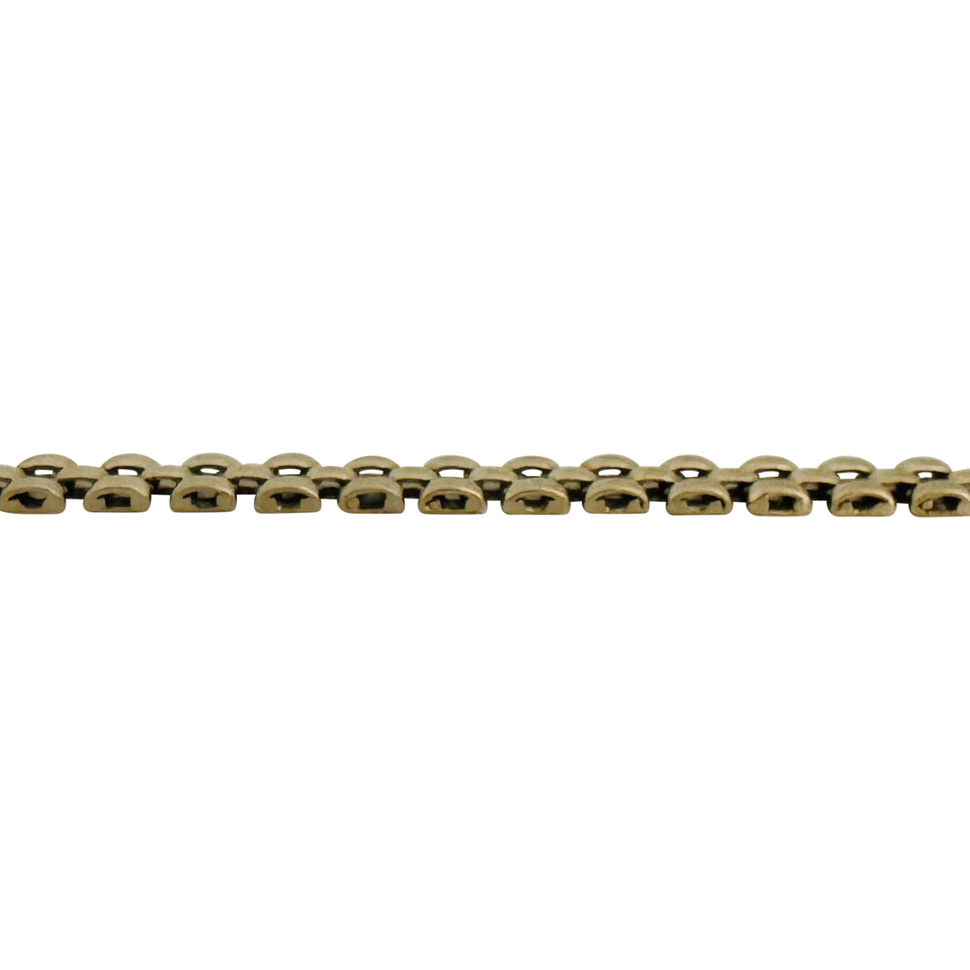 14k Yellow Gold 9.3g Ladies Polished 5mm Panther Link Bracelet Italy 7"