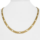 Chini 18k Yellow Gold 26.6g Solid Vintage 5mm Figaro Link Chain Necklace 20"