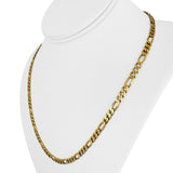 Chini 18k Yellow Gold 26.6g Solid Vintage 5mm Figaro Link Chain Necklace 20"