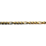 Chini 18k Yellow Gold 26.6g Solid Vintage 5mm Figaro Link Chain Necklace 20"
