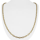 18k Yellow Gold 19g Solid Vintage 3.5mm Cable Link Chain Necklace 26"