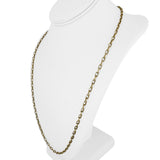 18k Yellow Gold 19g Solid Vintage 3.5mm Cable Link Chain Necklace 26"