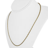 18k Yellow Gold 8.3g Solid Vintage Thin 2mm Cable Link Chain Necklace 20"
