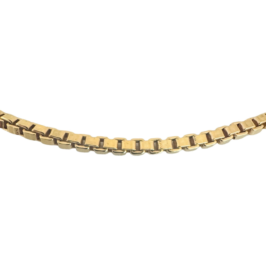 18k Yellow Gold 23.5g Vintage Long Thick 3mm Box Link Chain Necklace 32"