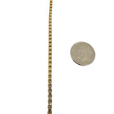 18k Yellow Gold 23.5g Vintage Long Thick 3mm Box Link Chain Necklace 32"