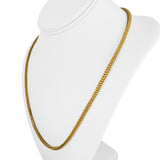 22k Yellow Gold 41.4g Solid Heavy 3.5mm Squared Franco Link Chain Necklace 22"