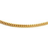 22k Yellow Gold 41.4g Solid Heavy 3.5mm Squared Franco Link Chain Necklace 22"