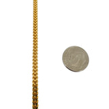 22k Yellow Gold 41.4g Solid Heavy 3.5mm Squared Franco Link Chain Necklace 22"