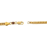 22k Yellow Gold 41.4g Solid Heavy 3.5mm Squared Franco Link Chain Necklace 22"