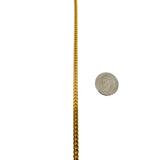 22k Yellow Gold 15g Solid 3.5mm Squared Franco Link Bracelet 8"